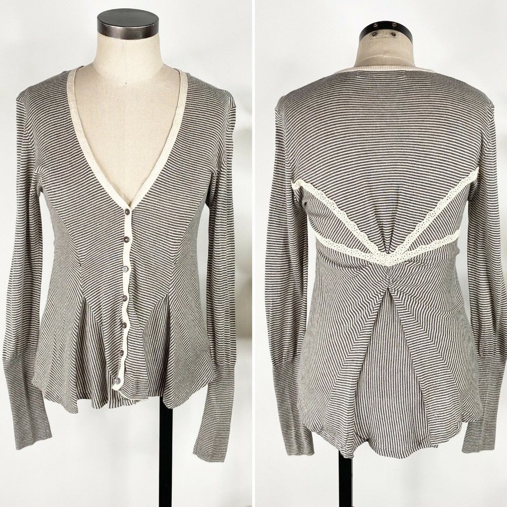 Anthropologie Sparrow Cardigan Sweater Large Gray